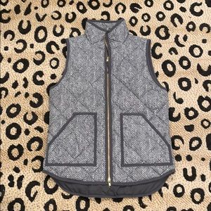 J. Crew Puffer Herringbone Vest